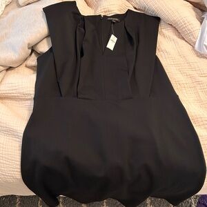 Banana Republic Black Sleeveless Bubble Hem Dress